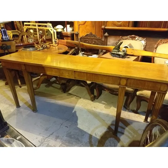 Arrimó Madera Nogal Con Marqueteria 