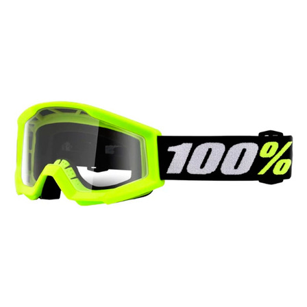 Óculos Motocross Infantil Juvenil 100% Strata Mini Fluor Óculos Motocross Infantil Juvenil 100% Strata Mini Fluor