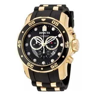 Relógio Invicta Pro Diver 6981 Banhado A Ouro 18k Complet Nf Relógio Invicta Pro Diver 6981 Banhado A Ouro 18k Complet Nf