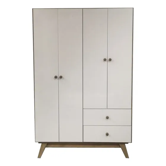 Placard Muebles Gacela Despenseros y Roperos 742024 color blanco/roble miel con 4 puertas batientes