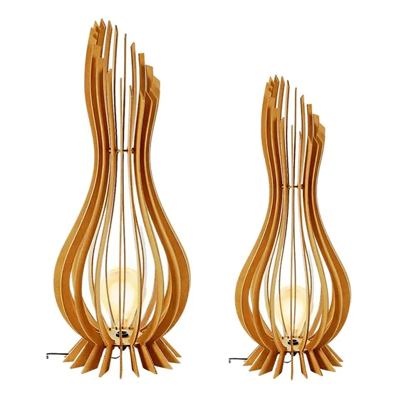 Luminária De Chão Ana Maria Mdf Kit Com 2 - 90cm E 60cm