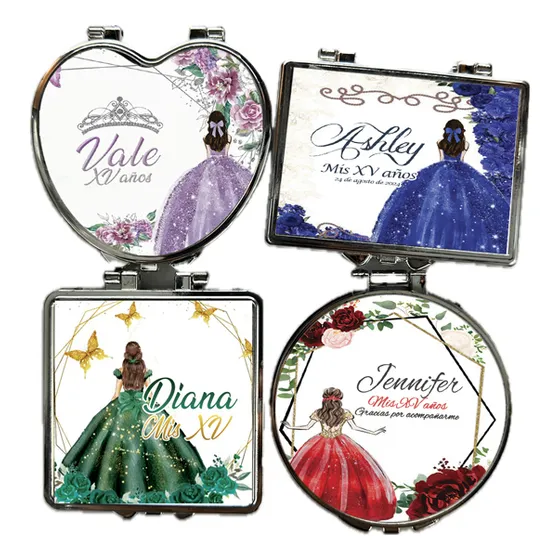 50 Espejos Personalizados Recuerdo Xv Años Quinceañera