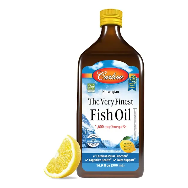 Aceite De Pescado 1600 Mg Carlson 500 Ml Sabor Limón