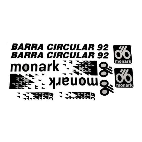 Adesivo Bicicleta Monark 92 Barra Circular 1992