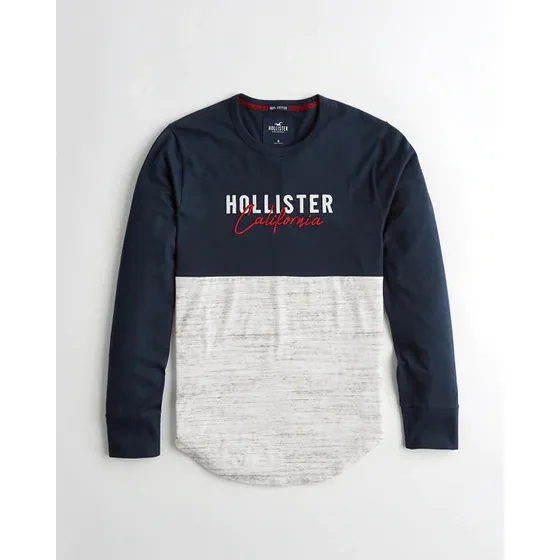 Camiseta Hombre Hollister 100% Original Con Estampa Del Logo