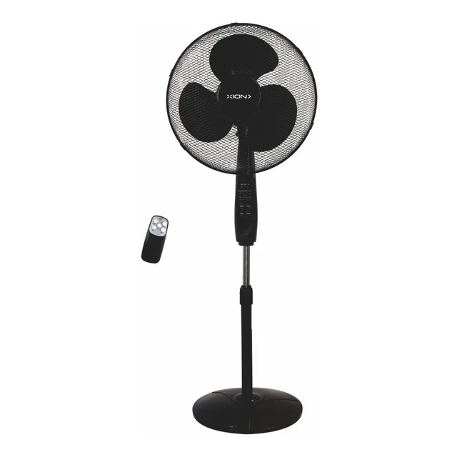 Ventilador de pie Xion XI-V150 con 3 palas de Plástico color negro estructura color negro 40cm de diámetro 220V