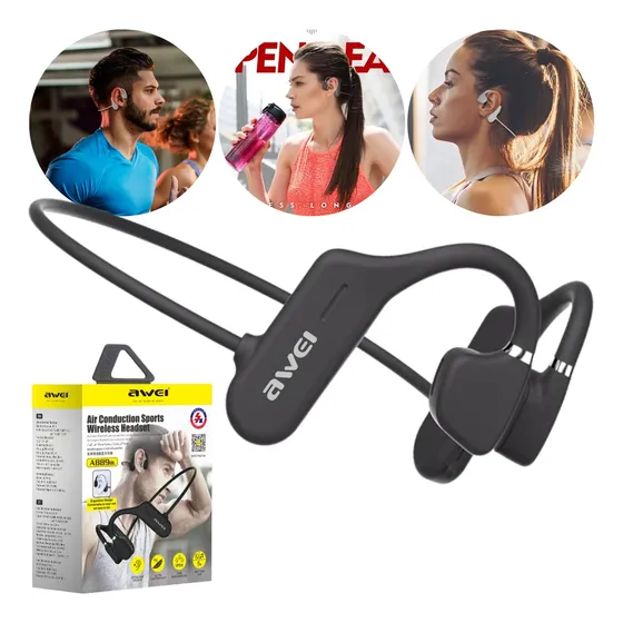 Fone De Ouvido Bluetooth Sem Fio Esportivo Condução Óssea