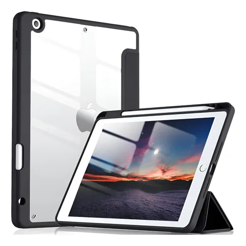 Capa iPad 10.2 7 8 9 Geração com Suporte Pencil Auto Sleep