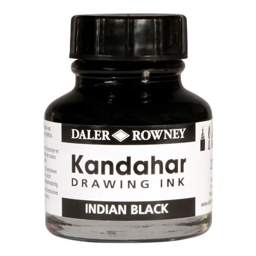 Tinta China Negra Kandahar Daler Rowney Lapicero Pincel 28ml