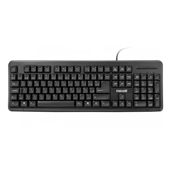 Teclado Usb Maxell Toque Suave Kb-90 Negro Pad Numerico