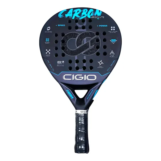 Paleta De Padel Paddle Cigio Full Carbon Superficie Rugosa.