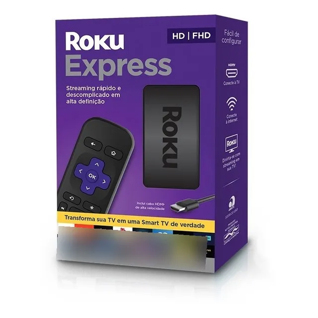 Roku Express 3930 Estándar Hd 32mb Negro Con 512mb