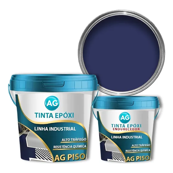 Tinta Epoxi Industrial Bicomponente Ag 900ml Cor Azul Noturno Ral5022