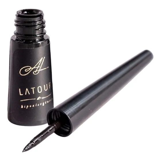 Delineador Liquido De Ojos Andre Latour Hipoalergenico Negro