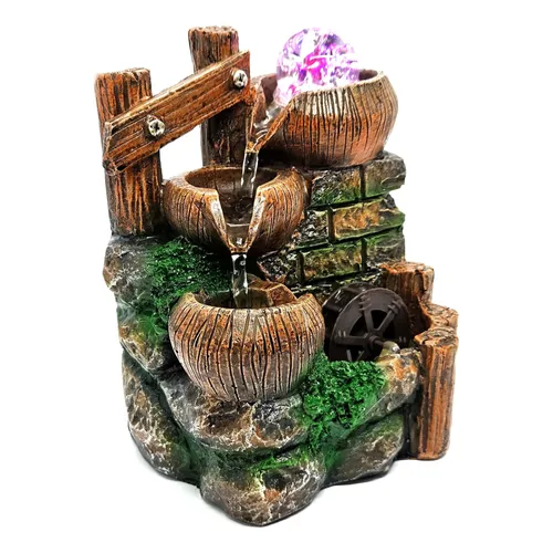 Zx Resin Usb Water Fountain Indoor Desk Bedroom Zen | MercadoLivre