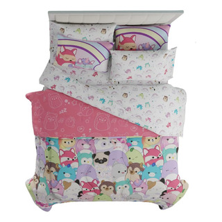 Juego De Edredon Y Sabanas Tamano Queen, De Squishmallows Juego De Edredon Y Sabanas Tamano Queen, De Squishmallows