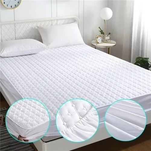 Protector De Colchon RC Impermeble 180 X 200 X 35 Color Blanco Diseño De La Tela Liso
