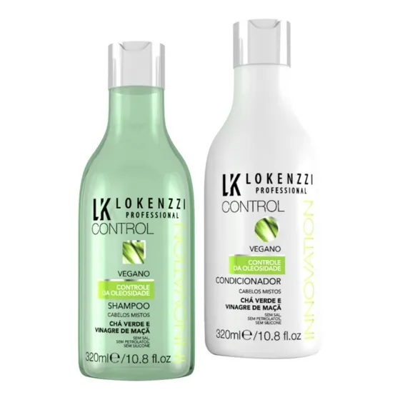 Shampoo Condicionador  Cabelos Oleosos Lokenzzi Vegano Misto