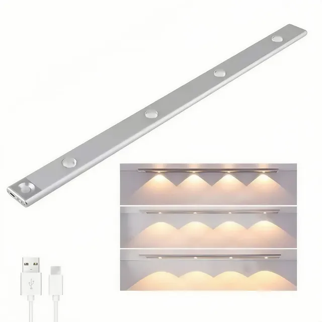 Luz Barra Led Con Sensor Movimiento Mueble Baño Cocina