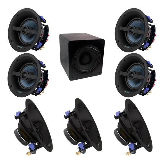 Kit Home Theater 7.1 Wave Completo Win150 + Wsr150 + Wsw-12