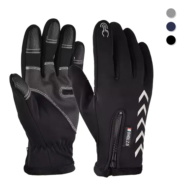 Guantes De Cuero Térmicos Impermeables Touch Para Moto/bici