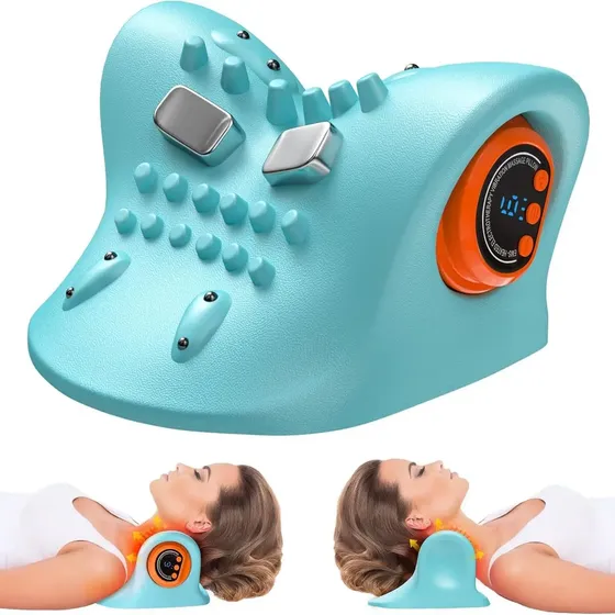Massageador Pescoço Coluna Cervical Esquenta Vibra Sem Fio