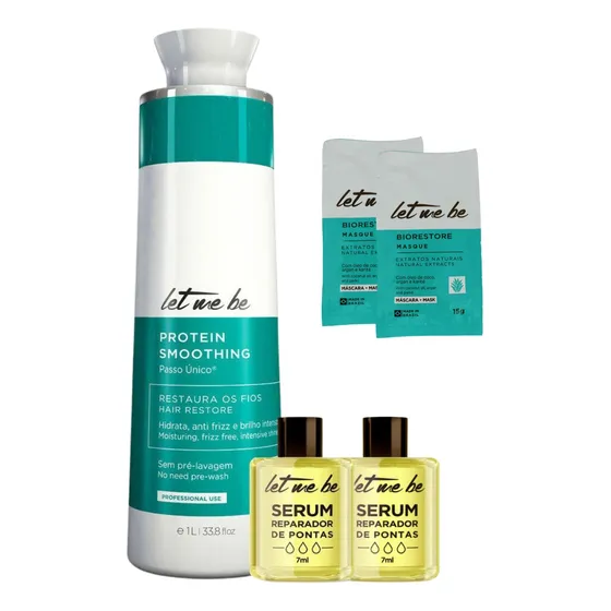 Escova Progressiva Let Me Be Protein Smooting 1l + 2 Serum