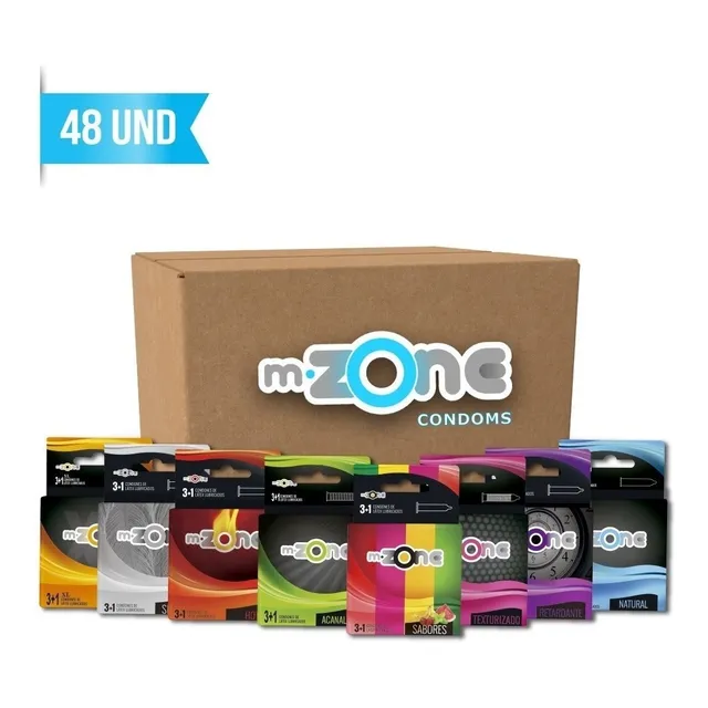 Condones Preservativos Mzone 4und X48pack