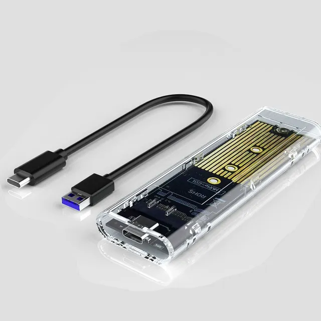 Caja Externa De Disco Duro Ssd Transparente Ngff/m.2 Nvme