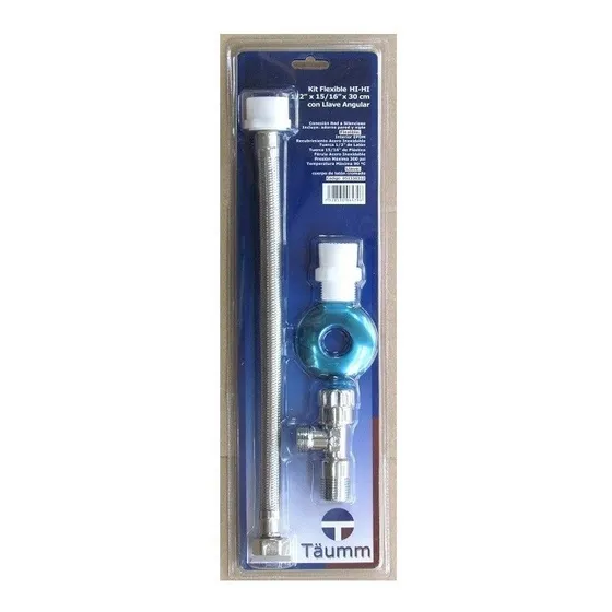 Kit Flexible Con Llave Angular 1/2 * 15/16 30cm Taumm