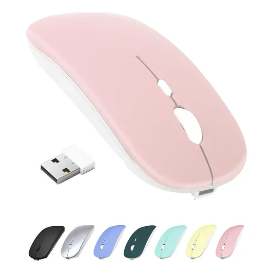 Recarregável Mouse Sem Fio 2.4g Bluetooth Para Escritório
