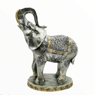 Elefante Hindú Con Base 30cm Plateado Elefante Hindú Con Base 30cm Plateado