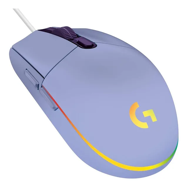 Mouse gamer de juego Logitech GG Series G203 Lightsync lila