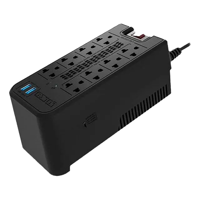 Estabilizador De Voltaje Forza Fvr-1222usb 1200va 600w Negro