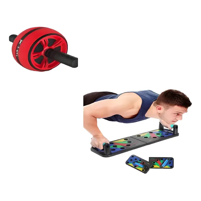 Rueda Abdominal Ab Roller  + Tabla Push Up Flexiones