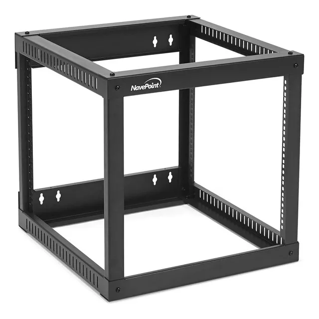 Rack De Red 9u, 22  Profundo, Acero, Fácil Acceso Trasero