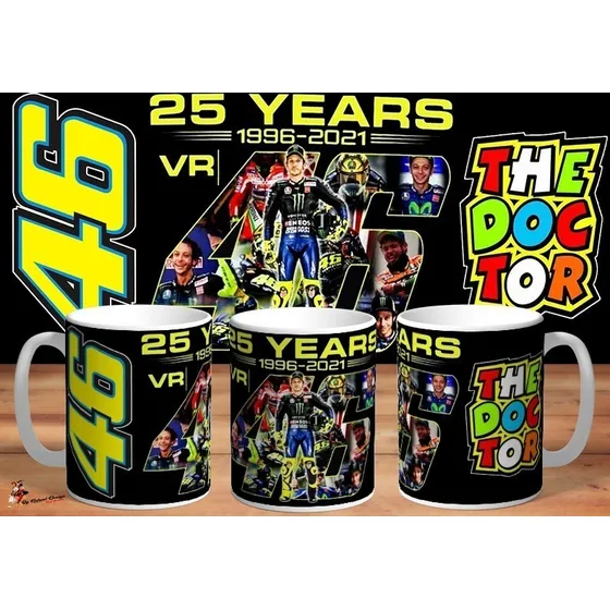 Taza Valentino Rossi Conmemorativa 1996-2021 Moto Gp