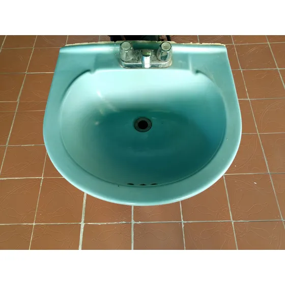 Lavamanos De Pedestal Azul