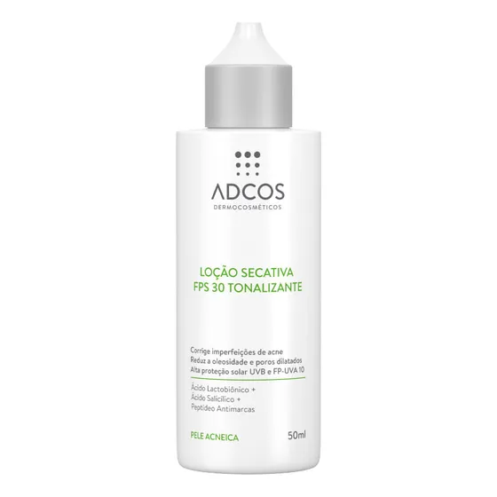 Adcos Acne Solution Loção Secativa Fps 30 Tonalizante 50ml