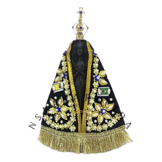 Imagem Nossa Senhora Aparecida Réplica Original Resina 18cm Imagem Nossa Senhora Aparecida Réplica Original Resina 18cm