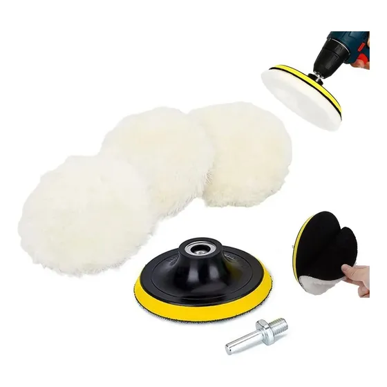 Kit Polir De Vidros E Parabrisas Carro Moto Lã Sintética