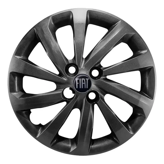 Jogo Calota Fiat Nova Strada Freedom Grafite Esportiva Aro15