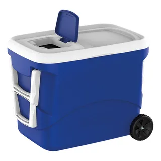 Caixa Cooler Grande 50 Litros Com Alça E Rodas Azul Soprano Caixa Cooler Grande 50 Litros Com Alça E Rodas Azul Soprano