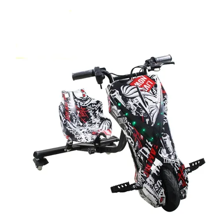 Tricíclo Elétrico Drift 3 Rodas Infantil Triciclo Drift 250w Drift-101-preto E Branco