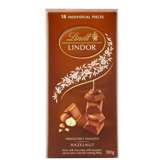 Chocolate Lindt Lindor Hazelnut Avellana 100g Suiza!