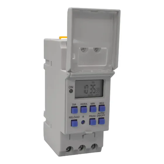 Timer Temporizador Digital 110v 220v Bivolt 10A Din 35mm Iluminação NA NF 40 Programações Exatron LETM4004 Cinza