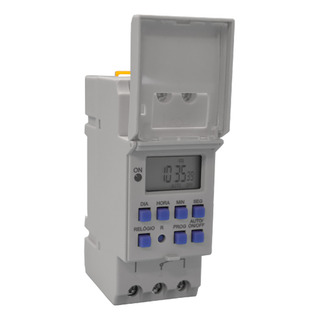 Timer Temporizador Digital 110v 220v Bivolt 10a Din 35mm Iluminação Na Nf 40 Programações Exatron Letm4004 Cinza Timer Temporizador Digital 110v 220v Bivolt 10a Din 35mm Iluminação Na Nf 40 Programações Exatron Letm4004 Cinza