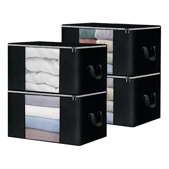4 Sacos De Armazenamento Colchas Com Capacidade Extra Grande