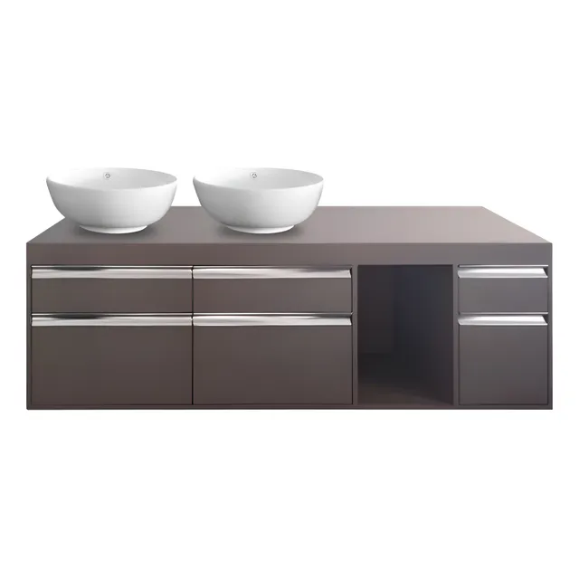 Mueble Habano Con 2 Lavamanos 160x50cm