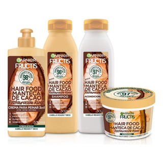 Kit Garnier Fructis Hair Food Cacao Rutina Completa, 1250 Gr Kit Garnier Fructis Hair Food Cacao Rutina Completa, 1250 Gr